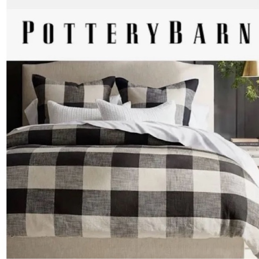 Pottery Barn Bryce Buffalo Check Cotton Standard Sham Pillow Case